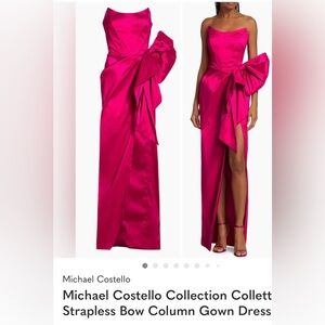 Michael Costello Fuchsia Asymmetrical Dress